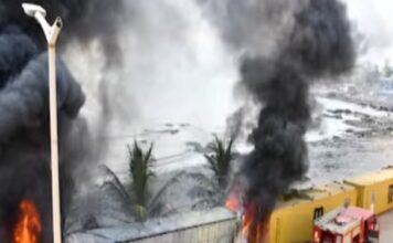 Incendie aux abords du camp Almamy Samory : d’importants dégâts enregistrés, une enquête ouverte par les autorités (DIRPA)