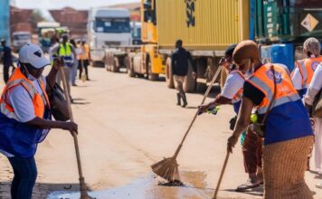 Opération de déguerpissement et d’assainissement au Port Autonome de Conakry : une mobilisation collective pour un environnement plus sain