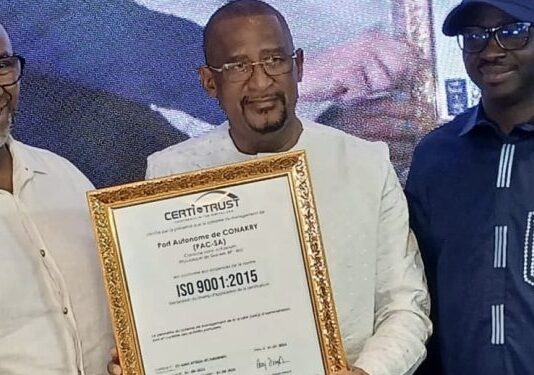 Excellence opérationnelle : le Port Autonome de Conakry obtient la certification ISO 9001:2015 et renforce son engagement qualité